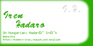 iren hadaro business card